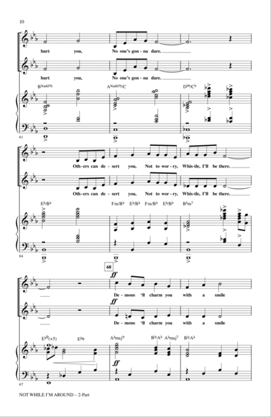 Not While I'm Around (from Sweeney Todd) (arr. Mark Brymer) 2-Part scores gallery preview page 8