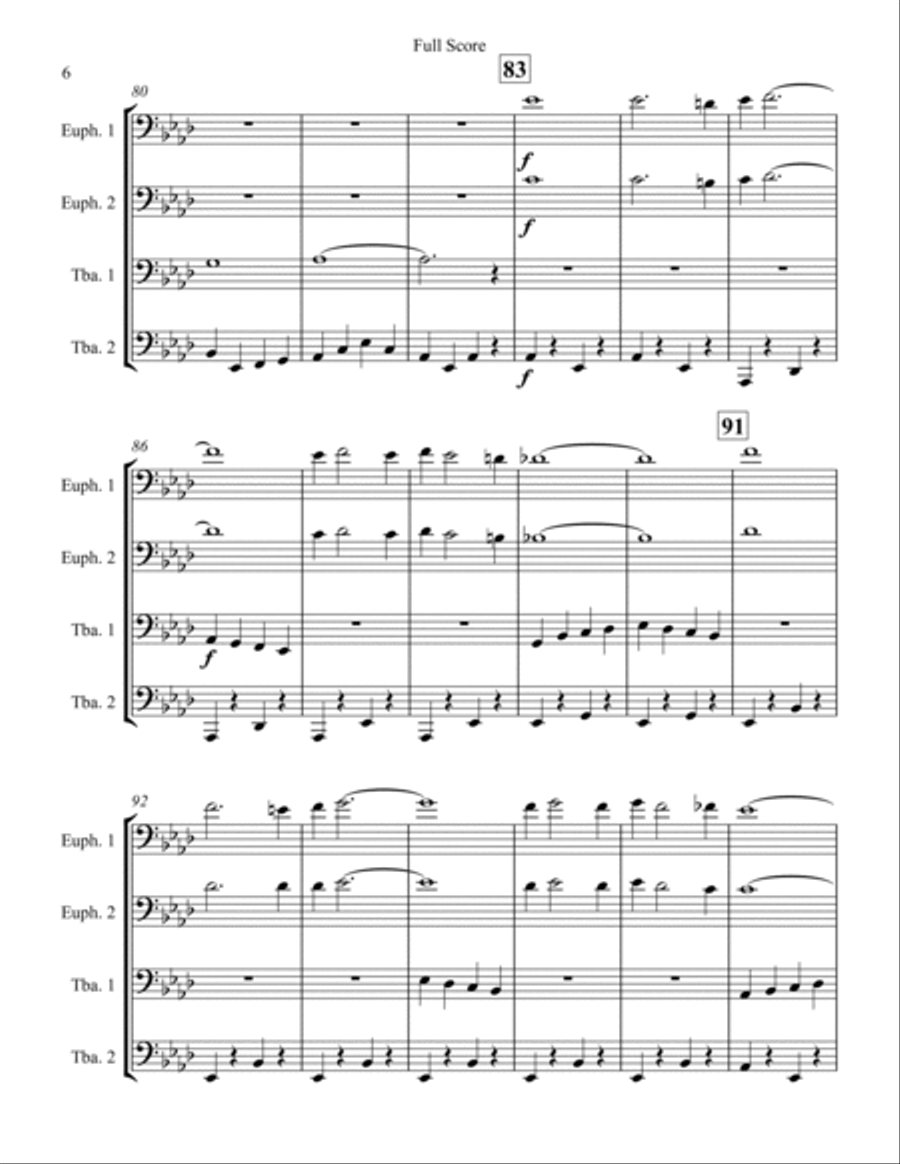 Beer Barrel Polka (roll Out The Barrel) Euphonium scores gallery preview page 6