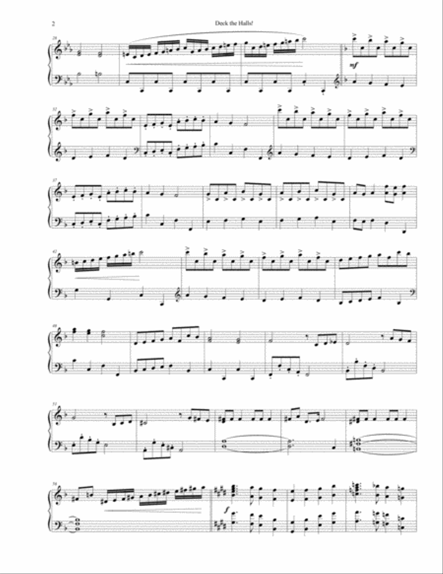 Deck the Halls! Piano Solo scores gallery preview page 4