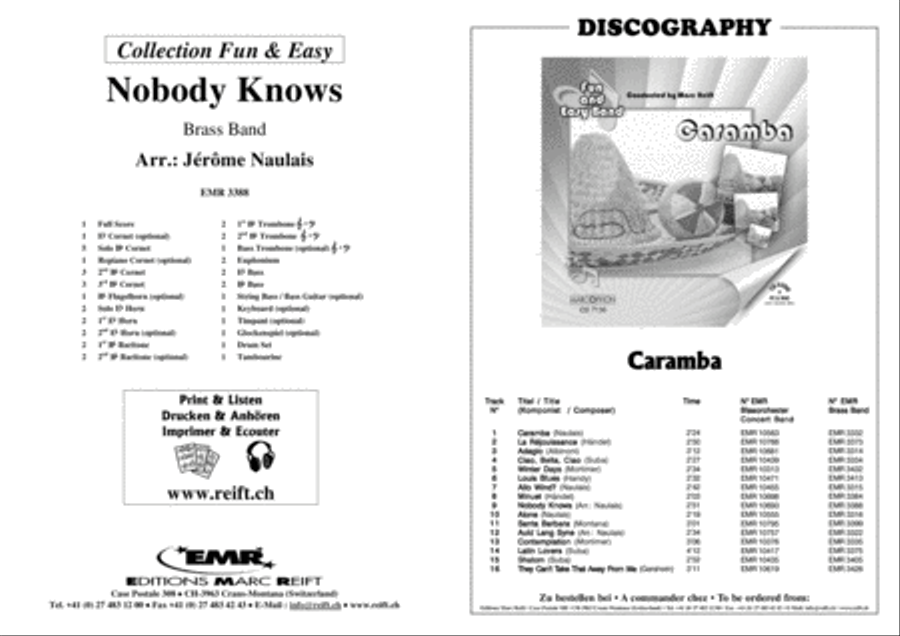 Nobody Knows Nobody Knows Brass Band scores gallery preview page 2