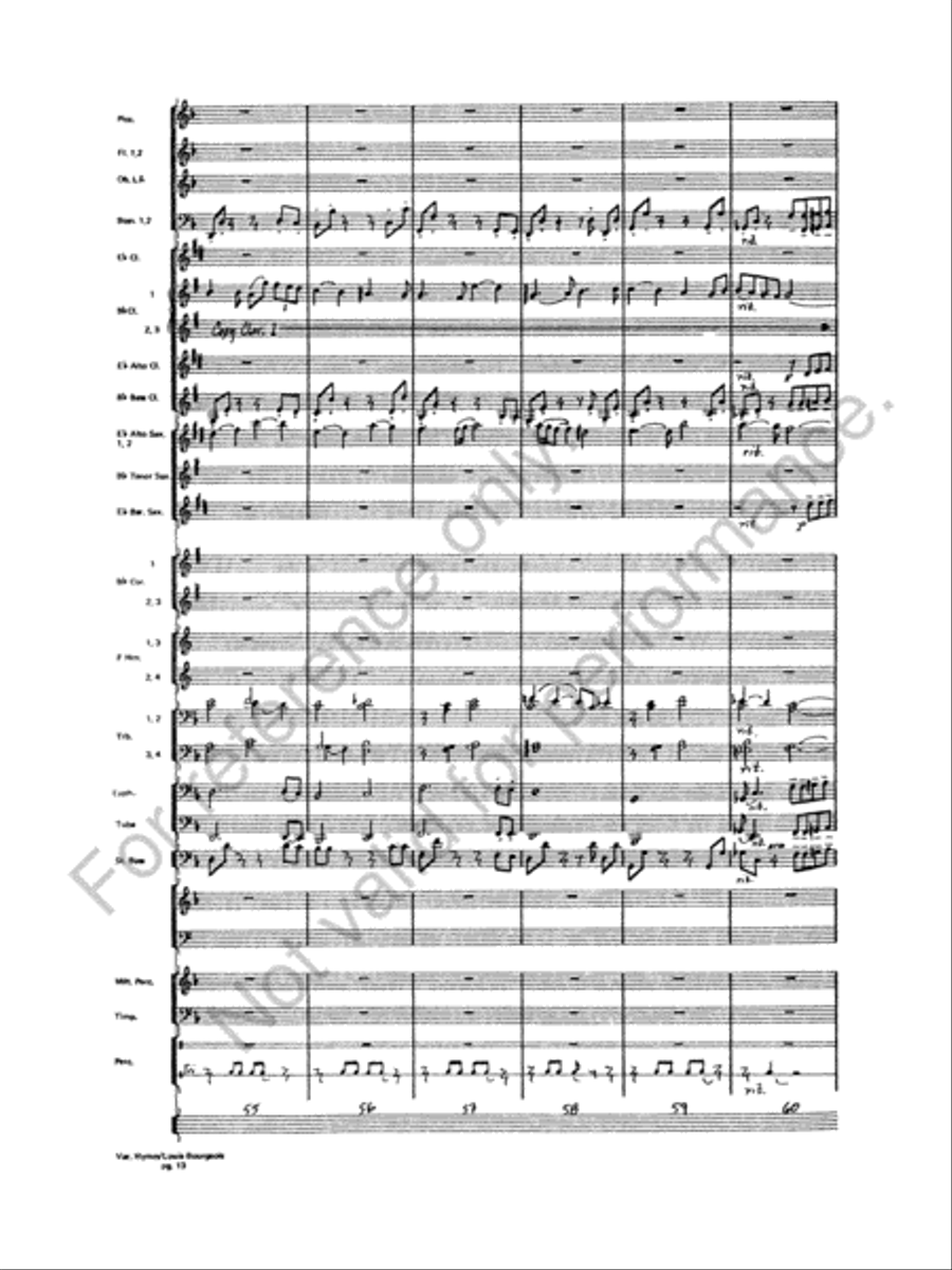 Variations On A Hymn By Louis Bourgeois Concert Band scores gallery preview page 14
