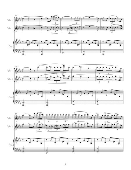 Nocturne Op27 No2 for Violin Duet and Piano image number null