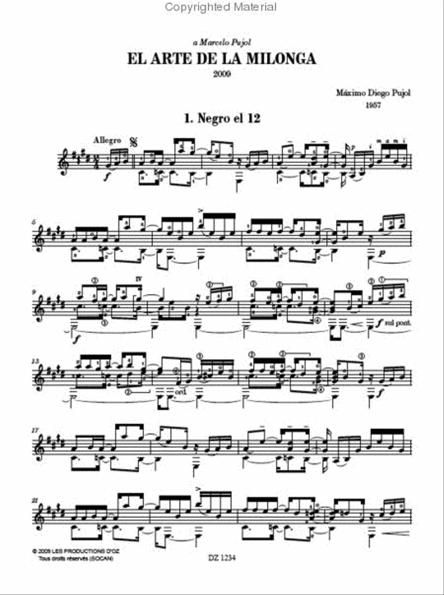 El arte de la milonga El arte de la milonga Classical Guitar scores gallery preview page 2