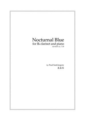 Nocturnal Blue, for clarinet and piano