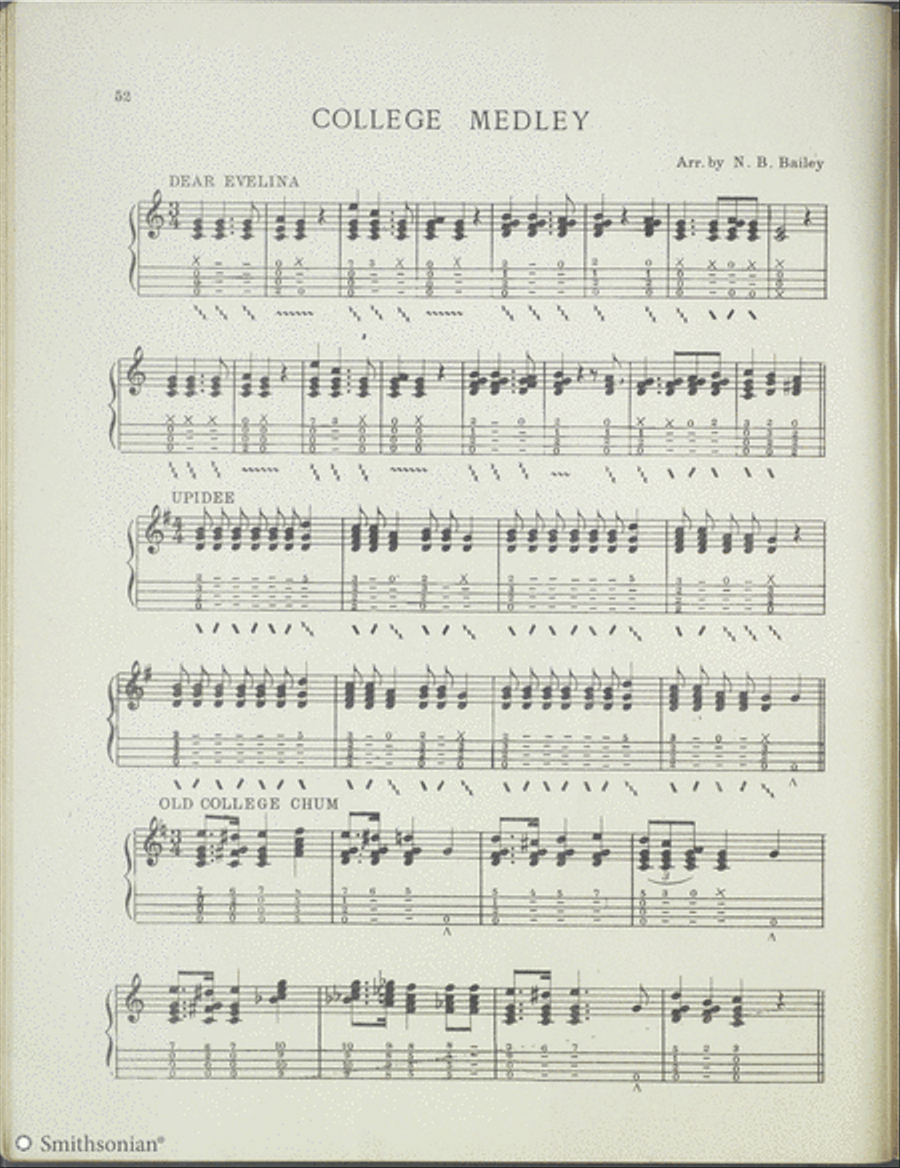 From The Ukulele as a solo Instrument: College Medley Ukulele scores gallery preview page 2