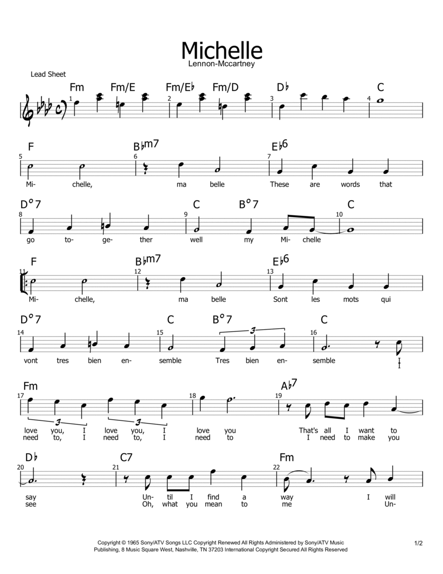 Michelle Piano scores gallery preview page 1