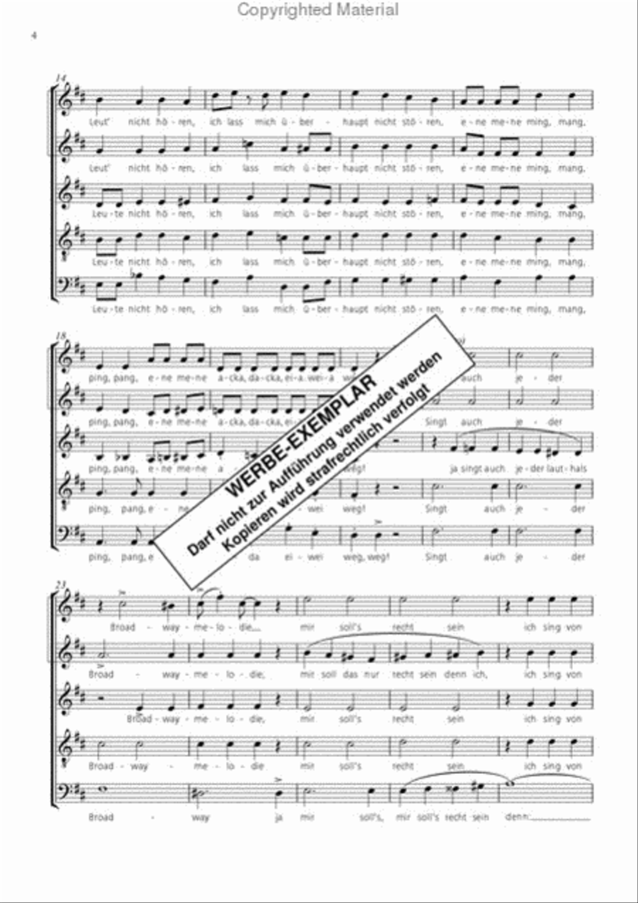 Wenn ich vergnugt bin A Cappella scores gallery preview page 3