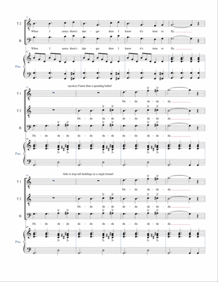 Super Hero Choir scores gallery preview page 3