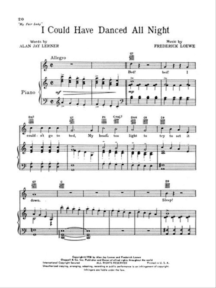 My Fair Lady Piano, Vocal, Guitar scores gallery preview page 6