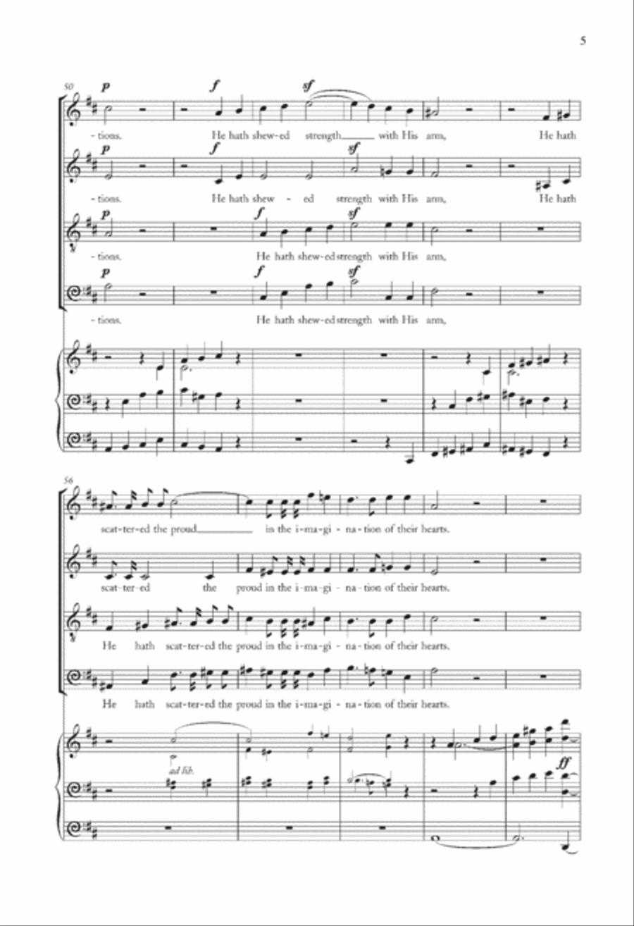 Magnificat And Nunc Dimittis In D Choir scores gallery preview page 5