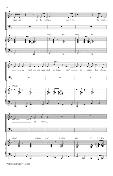 Where Or When (from Babes In Arms) (arr. Steve Zegree)