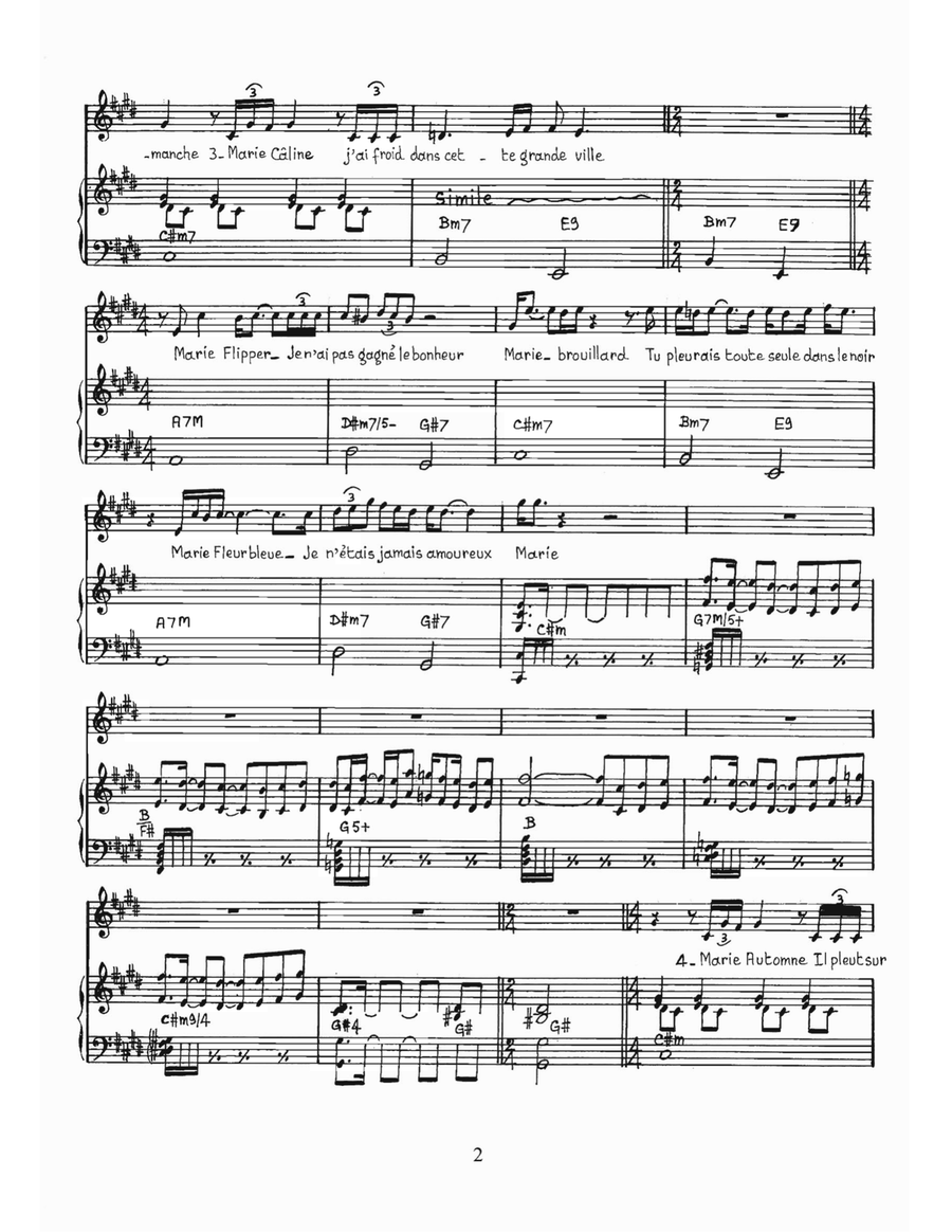 Marie Colombe Marie Colombe Piano, Vocal scores gallery preview page 2