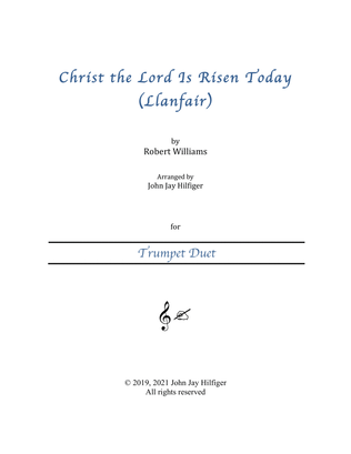 Christ the Lord Is Risen Today for Trumpet Duet