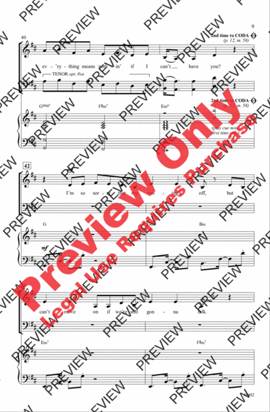 If I Can't Have You 4-Part scores gallery preview page 9