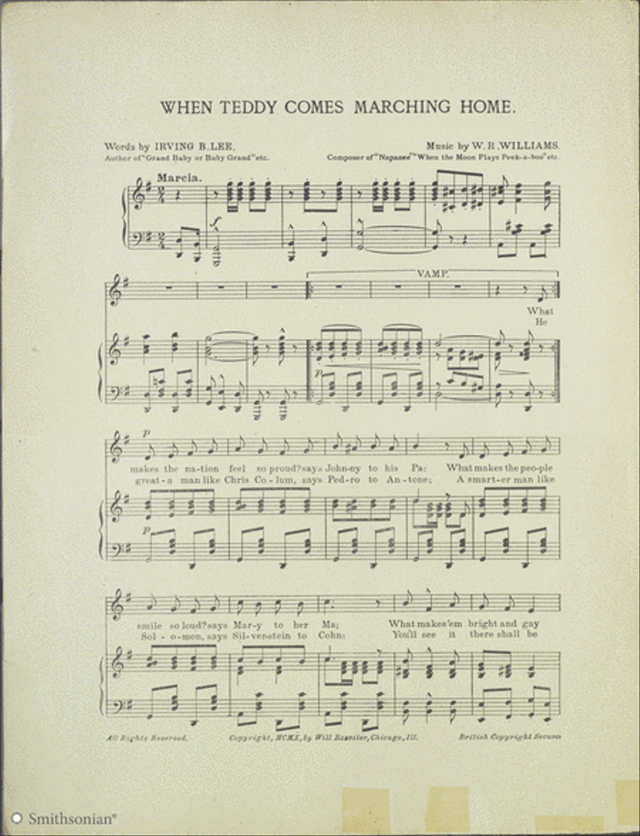 When Teddy Comes Marching Home Piano, Vocal scores gallery preview page 2