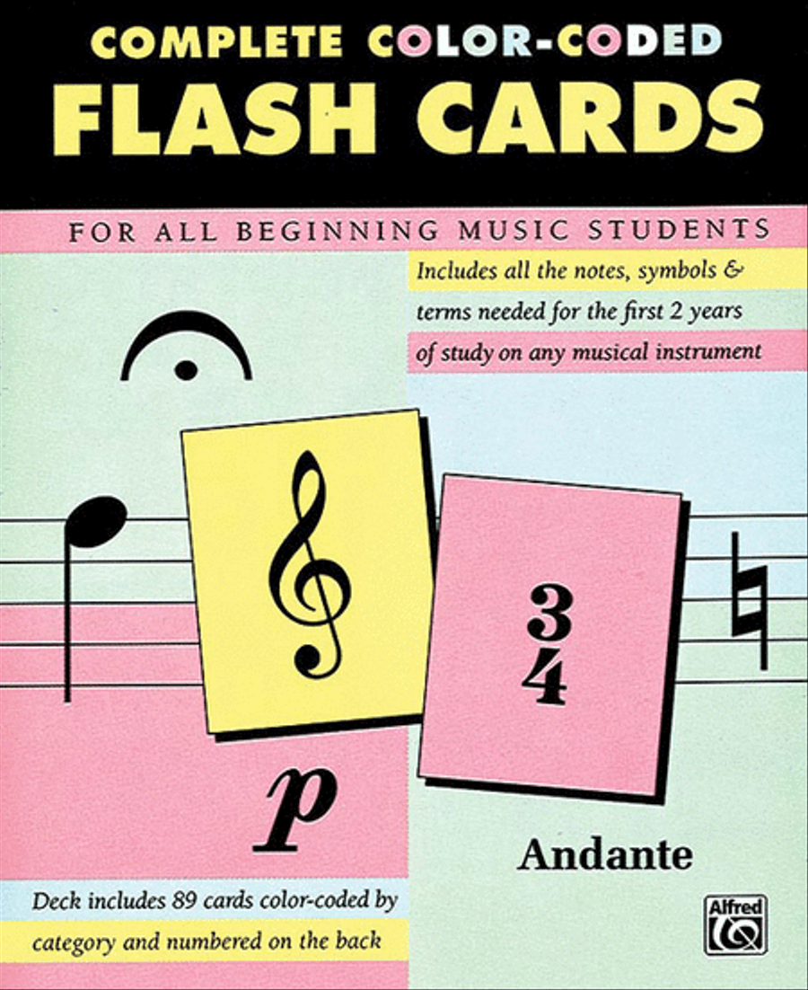 Complete Color-Coded Flash Cards Easy Piano scores gallery preview page 1
