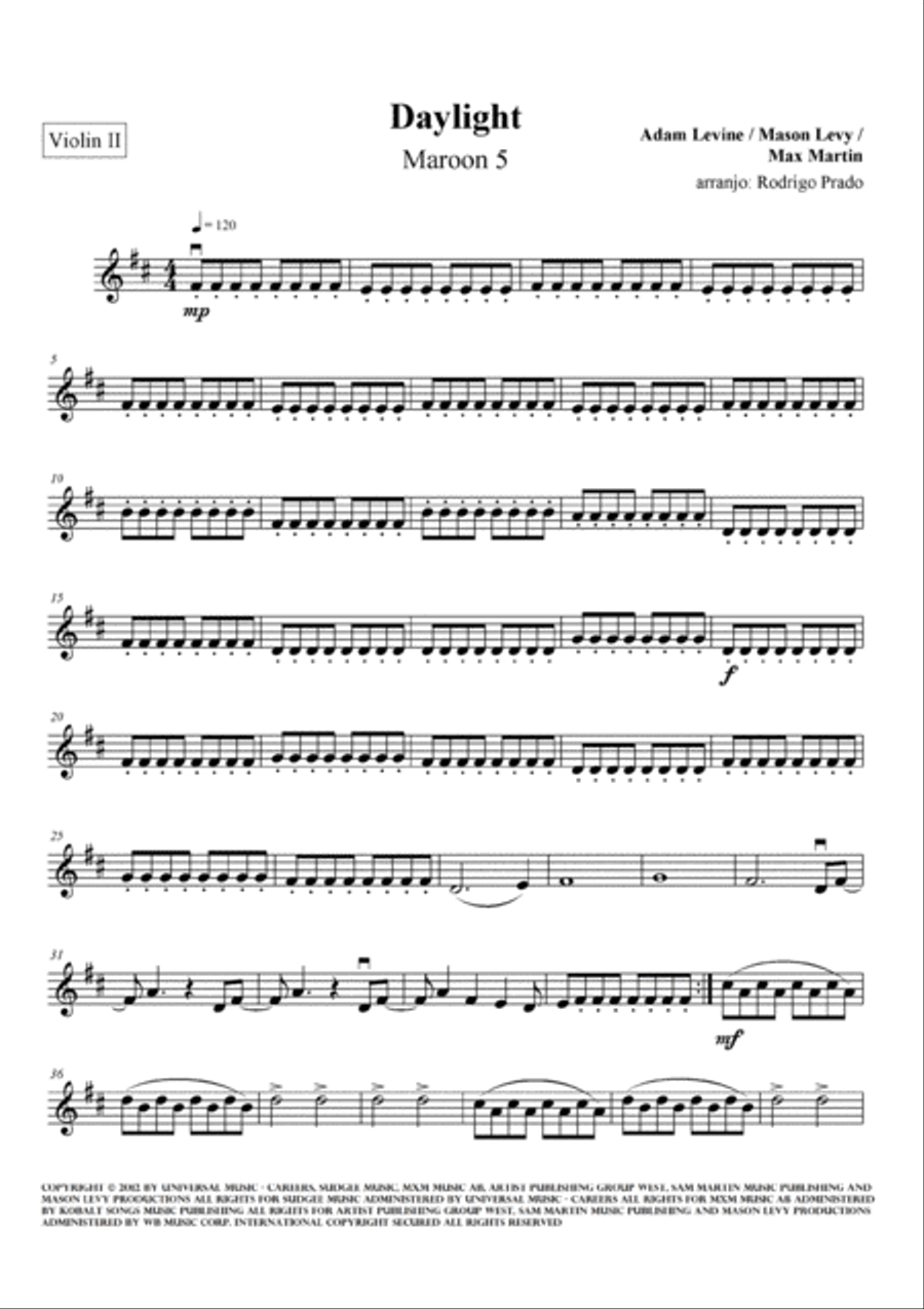 Daylight String Quartet scores gallery preview page 3