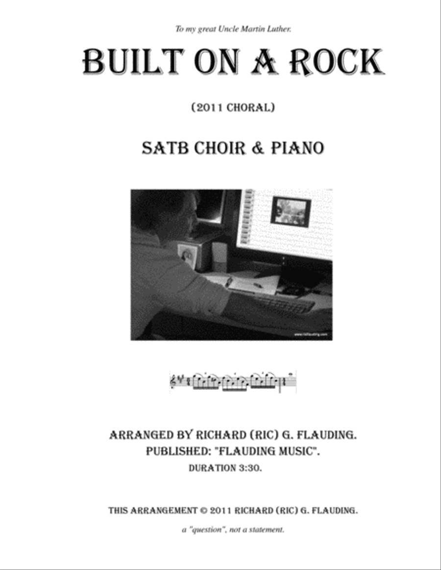 Built on a Rock (Choir & Piano) 4-Part scores gallery preview page 1