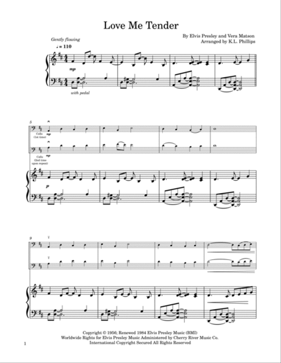 Love Me Tender Piano scores gallery preview page 2