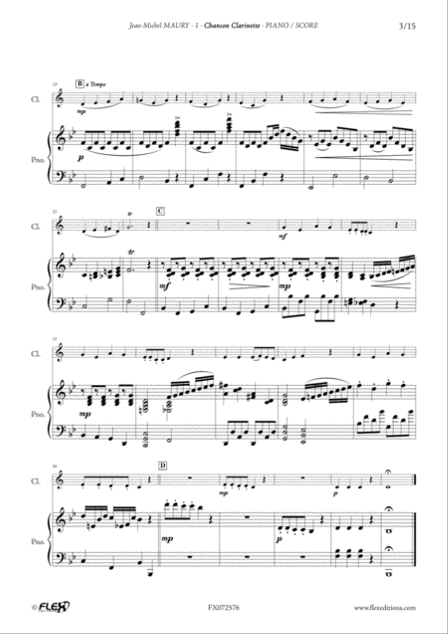 Histoires Clarinette B-Flat Clarinet scores gallery preview page 3