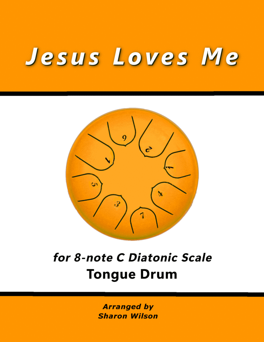Jesus Loves Me (for 8-note C major diatonic scale Tongue Drum) Percussion scores gallery preview page 1