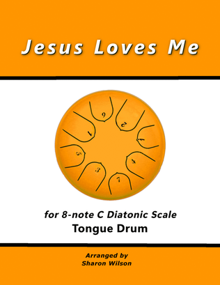 Jesus Loves Me (for 8-note C major diatonic scale Tongue Drum)
