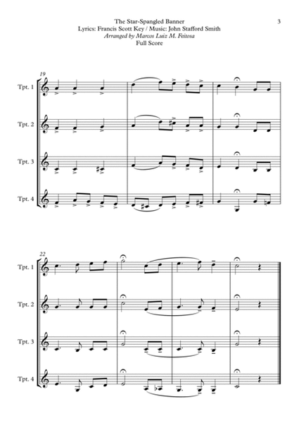 The Star-Spangled Banner (American Anthem) - Trumpet Quartet image number null