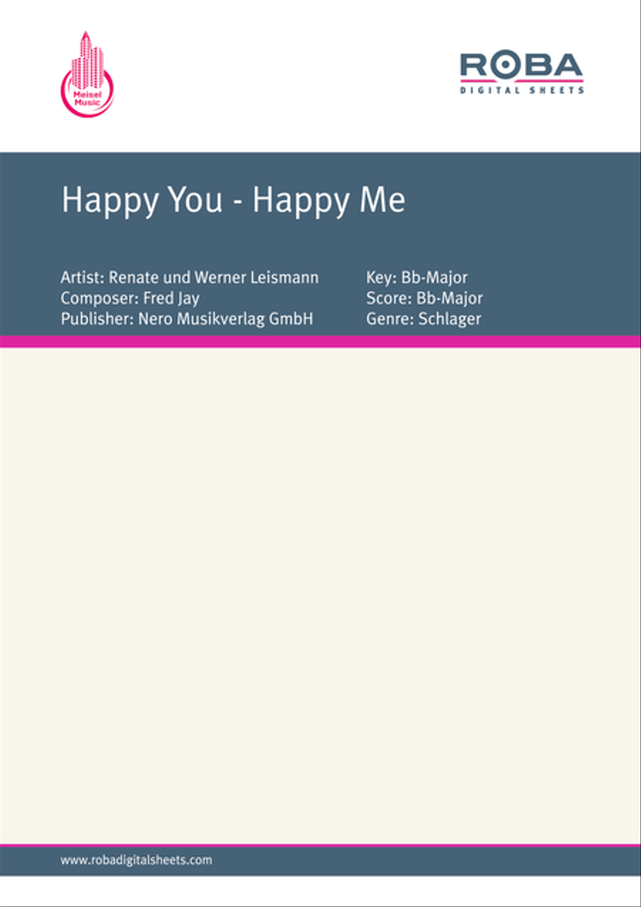 Happy You - Happy Me Happy You - Happy Me Piano, Vocal scores gallery preview page 1