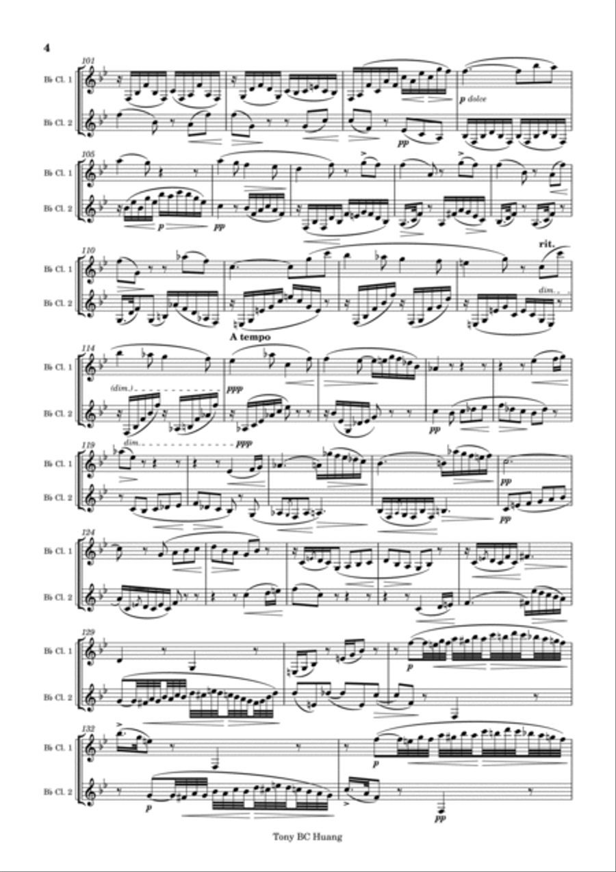 Duo Op.15 for 2 Clarinets Duo Op.15 for 2 Clarinets Clarinet Duet scores gallery preview page 4