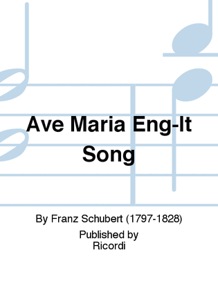 Book cover for Ave Maria Eng-It Song