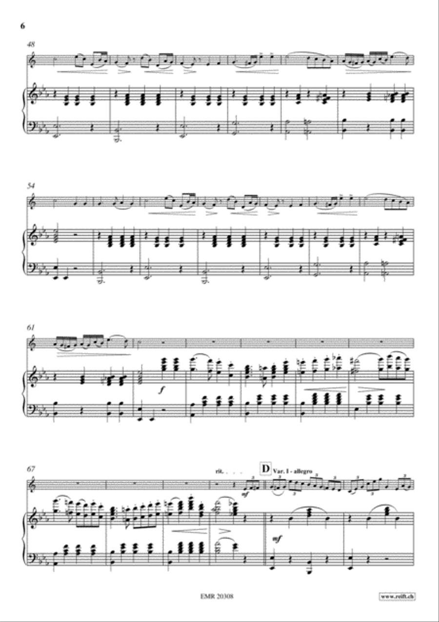 Fantaisie and Variations Voice Solo scores gallery preview page 6