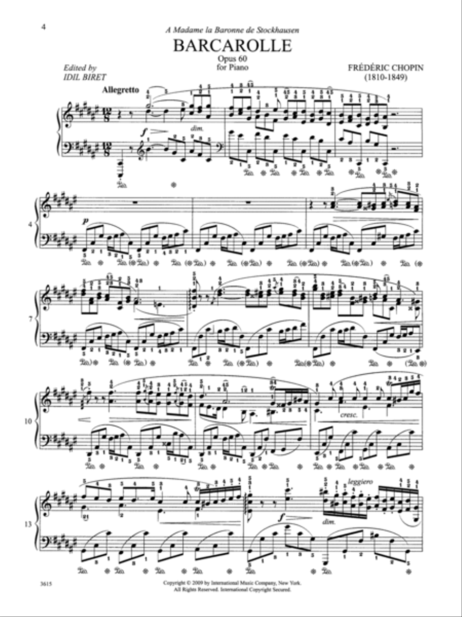 Barcarolle, Opus 60 Piano Solo scores gallery preview page 2