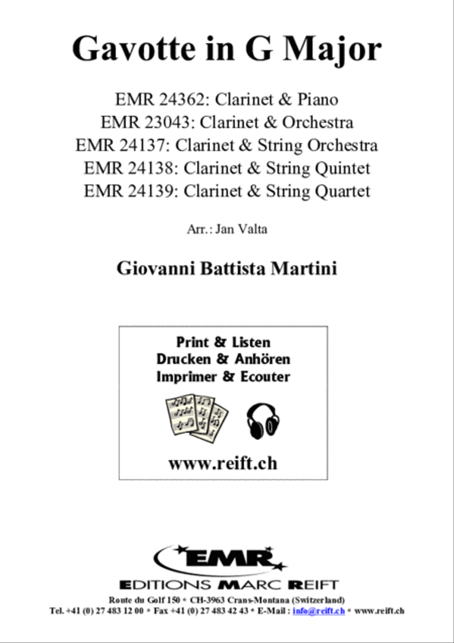 Gavotte in G Major Gavotte in G Major Clarinet Solo scores gallery preview page 2