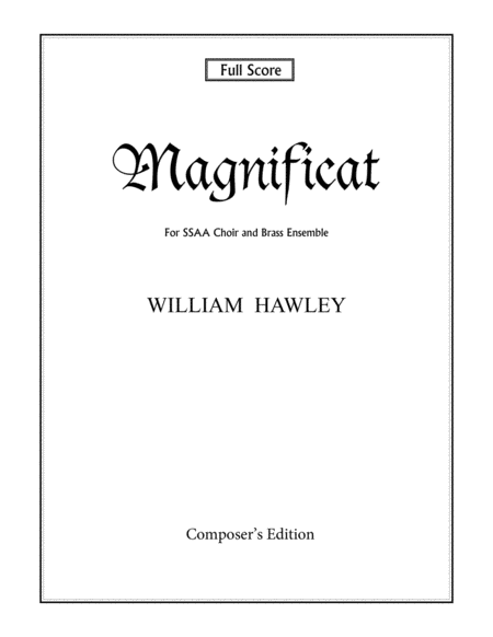 Magnificat (Full Score, SSAA and Brass Ensemble) image number null