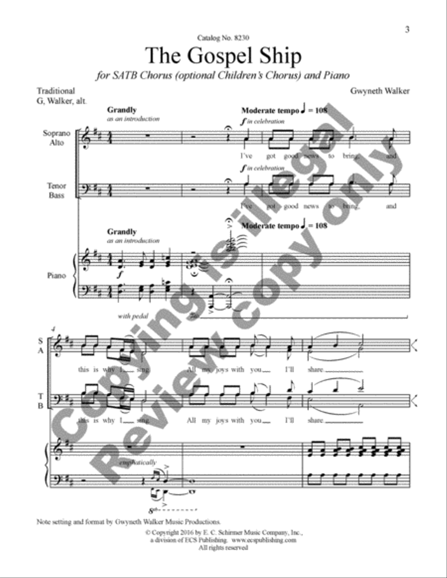 Gospel Songs: The Gospel Ship 4-Part scores gallery preview page 23