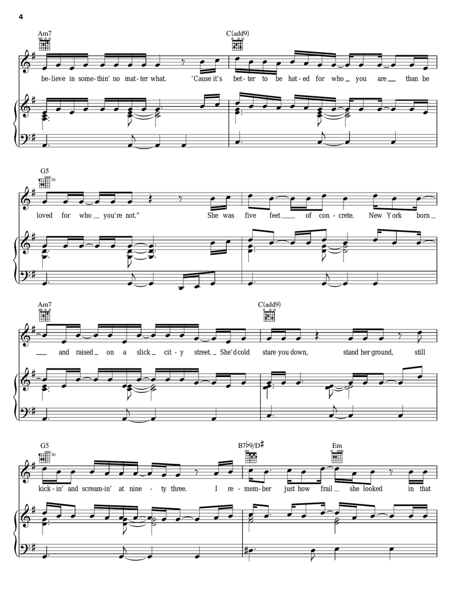 Help Somebody Piano, Vocal, Guitar scores gallery preview page 4