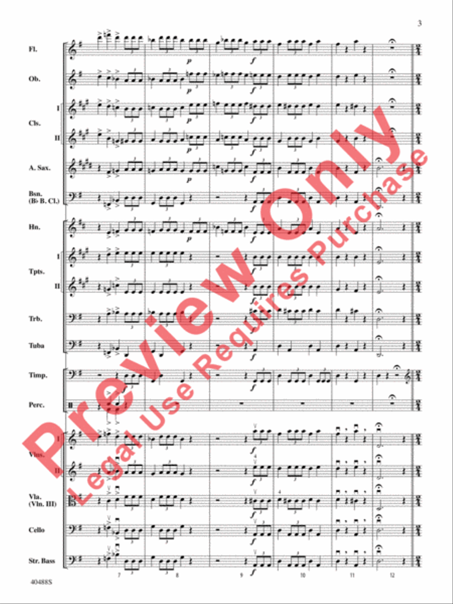 Overture to Die Fledermaus Full Orchestra scores gallery preview page 4