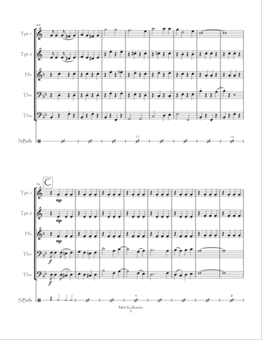 Mele Kalikimaka Mele Kalikimaka Brass Quintet scores gallery preview page 6