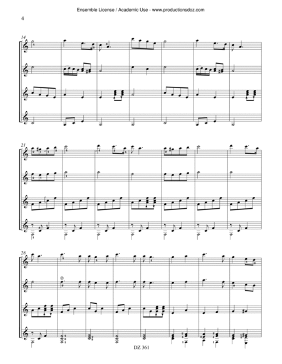 Airs populaires des Andes Guitar Ensemble scores gallery preview page 4