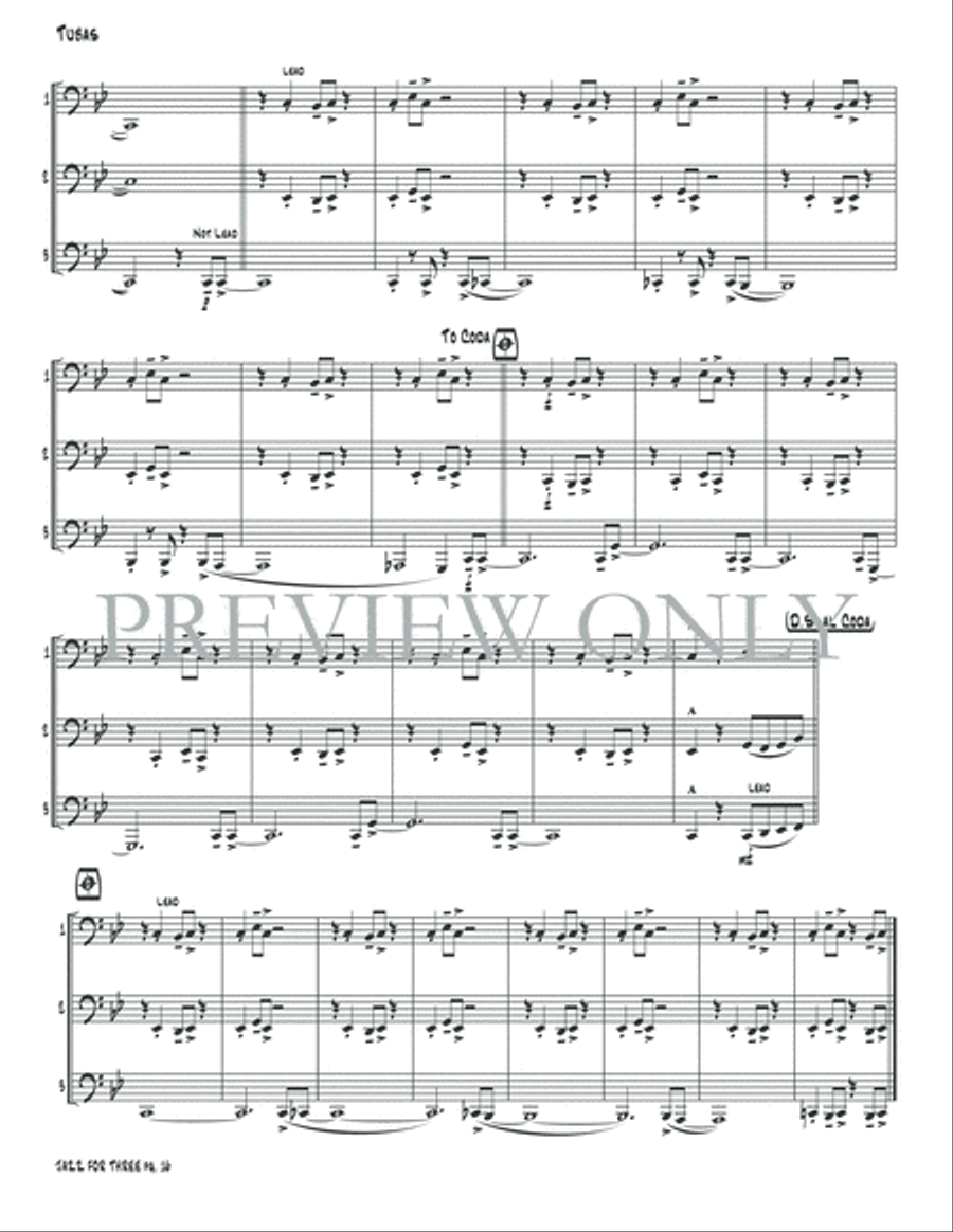 Jazz for Three Small Ensemble scores gallery preview page 18