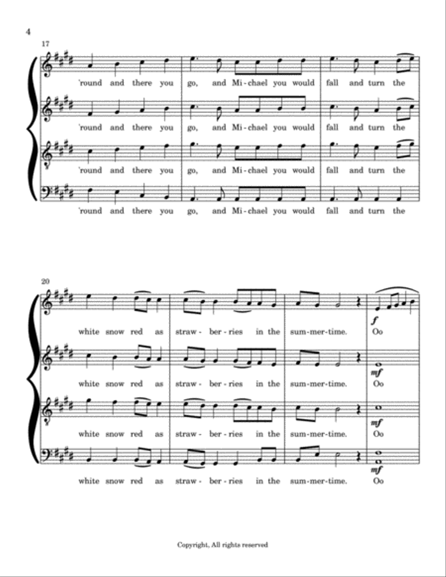White Winter Hymnal (A Capella Arrangement) 4-Part scores gallery preview page 4