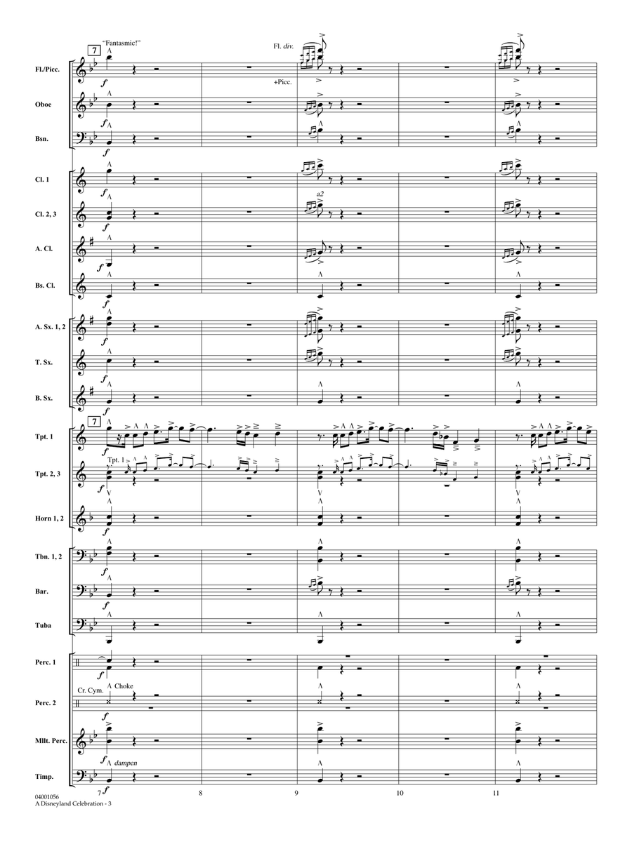 A Disneyland Celebration - Full Score Concert Band scores gallery preview page 3