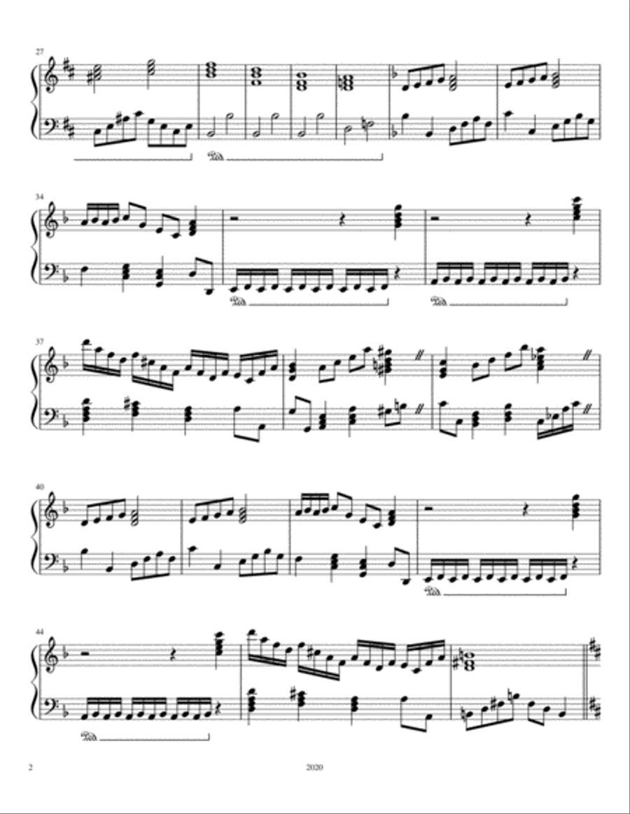 Come January Come January Piano Solo scores gallery preview page 2