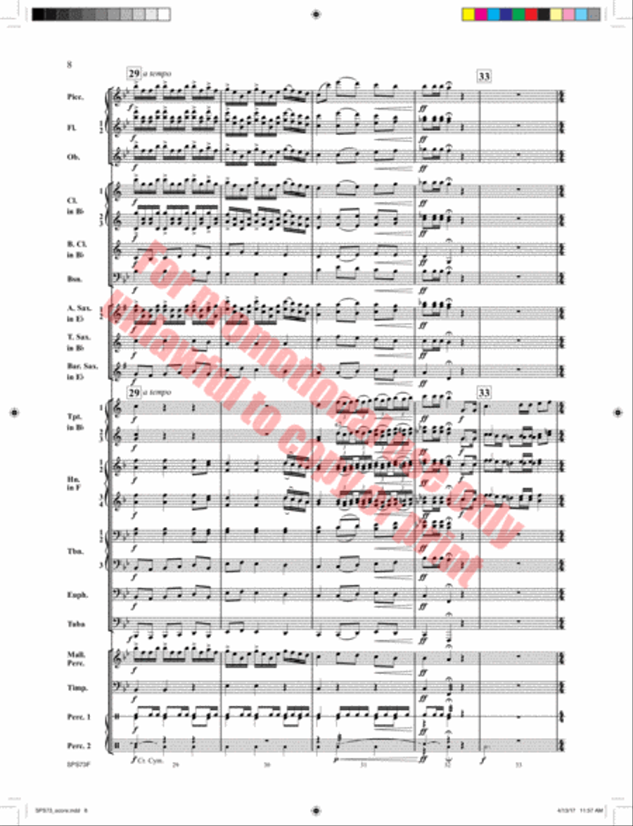 The Star Spangled Banner Concert Band scores gallery preview page 9