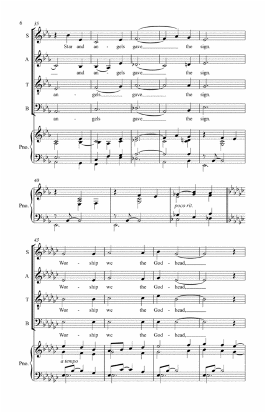 Love Came Down at Christmas 4-Part scores gallery preview page 5