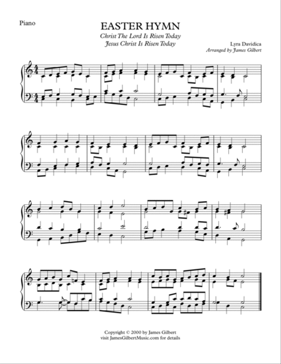 EASTER HYMN (Christ The Lord Is Risen Today or Jesus Christ is Risen Today) EASTER HYMN (Christ The Lord Is Risen Today or Jesus Christ is Risen Today) Small Ensemble scores gallery preview page 3