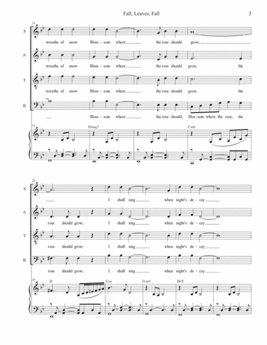 Fall, Leaves, Fall (SATB) image number null