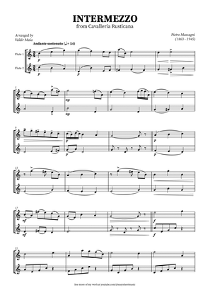 Intermezzo from Cavalleria Rusticana for Flute Duet