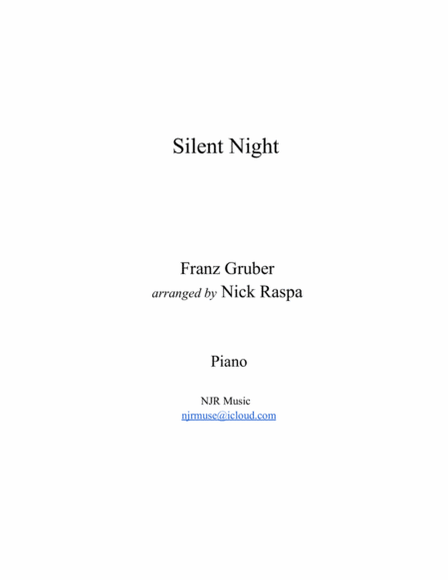 Silent Night (Advanced intermediate piano) image number null