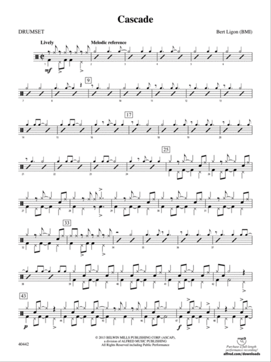 Cascade: Drums String Orchestra scores gallery preview page 1
